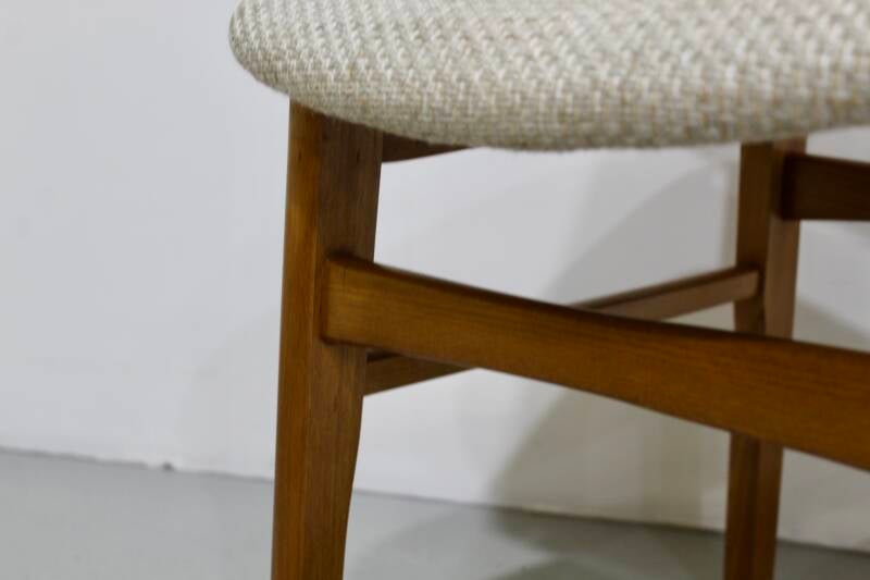 4x Vintage Esszimmerstühle - Steinhoff 1960er, beige | 01155