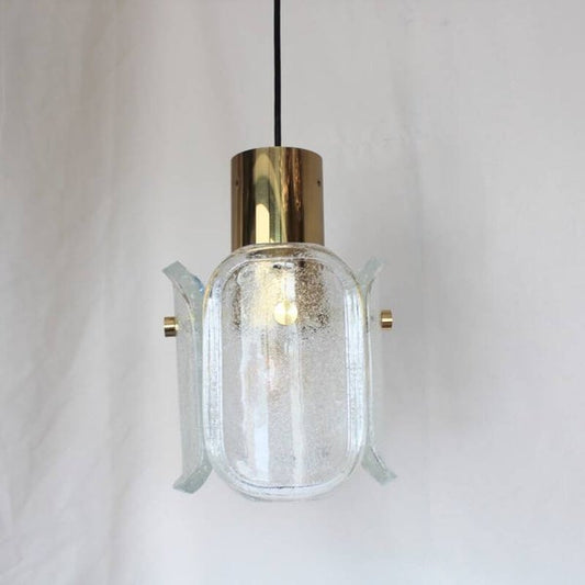 Vintage lamp Glashütte Limburg, iceglass