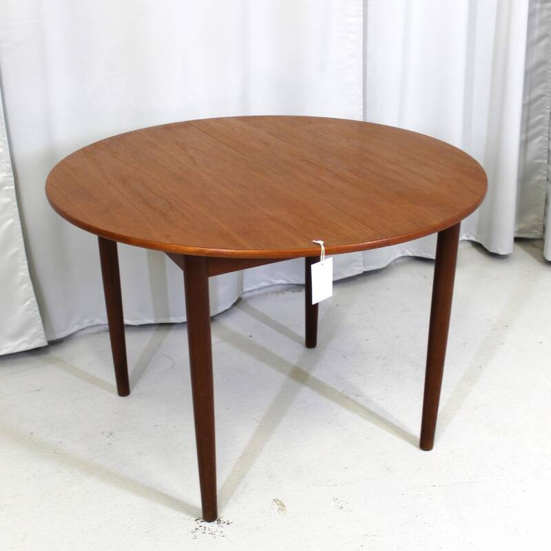 Vintage ronde eettafel (uitschuifbaar)