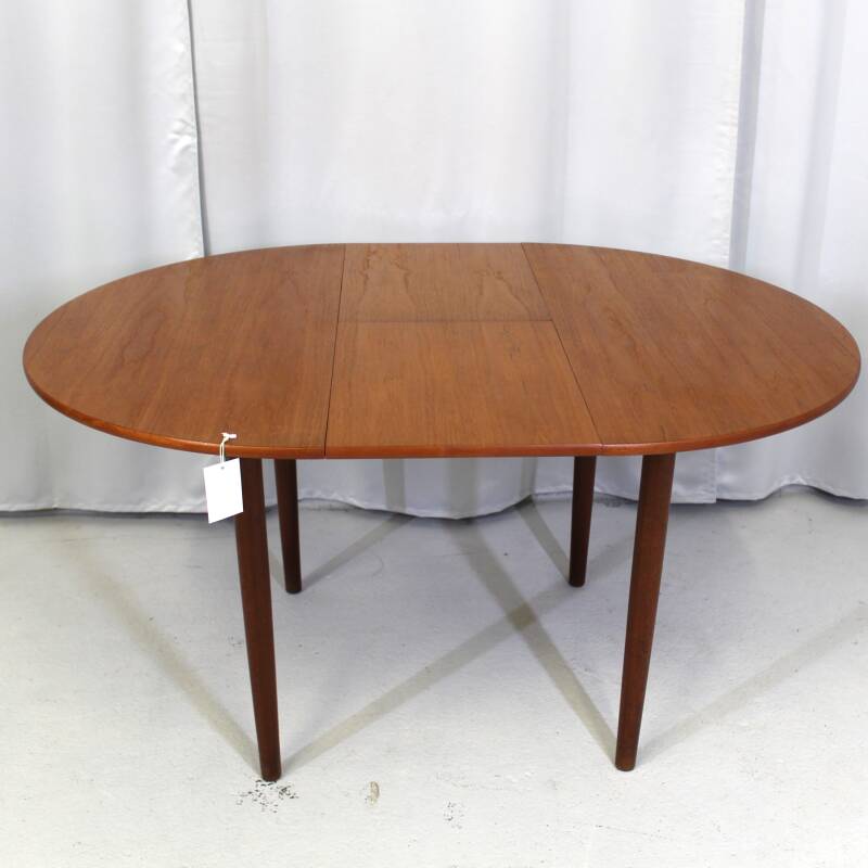 Vintage ronde eettafel (uitschuifbaar)