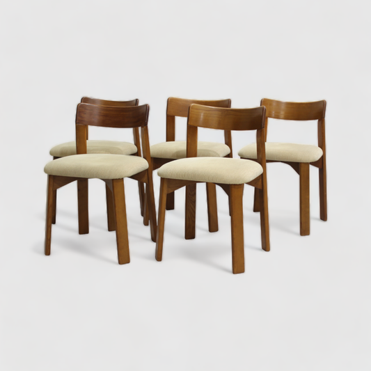 5x Vintage dining room chairs - 70s | 00936
