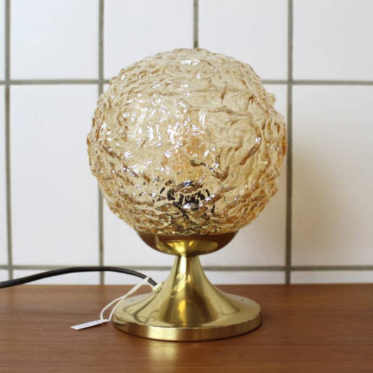 Vintage table lamp amber colored