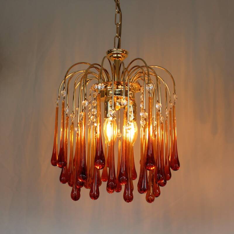 Vintage Tropfenlampe - Bernstein