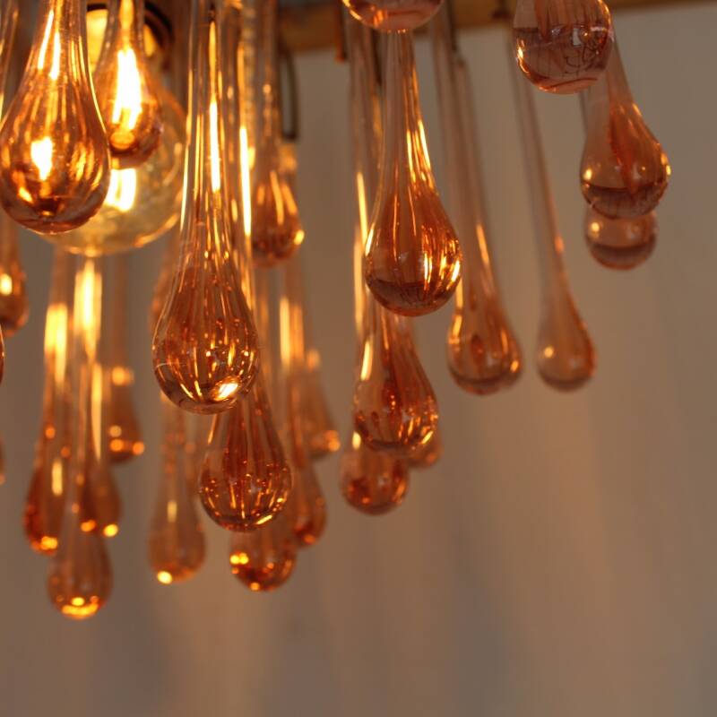 Vintage Tropfenlampe - rosa