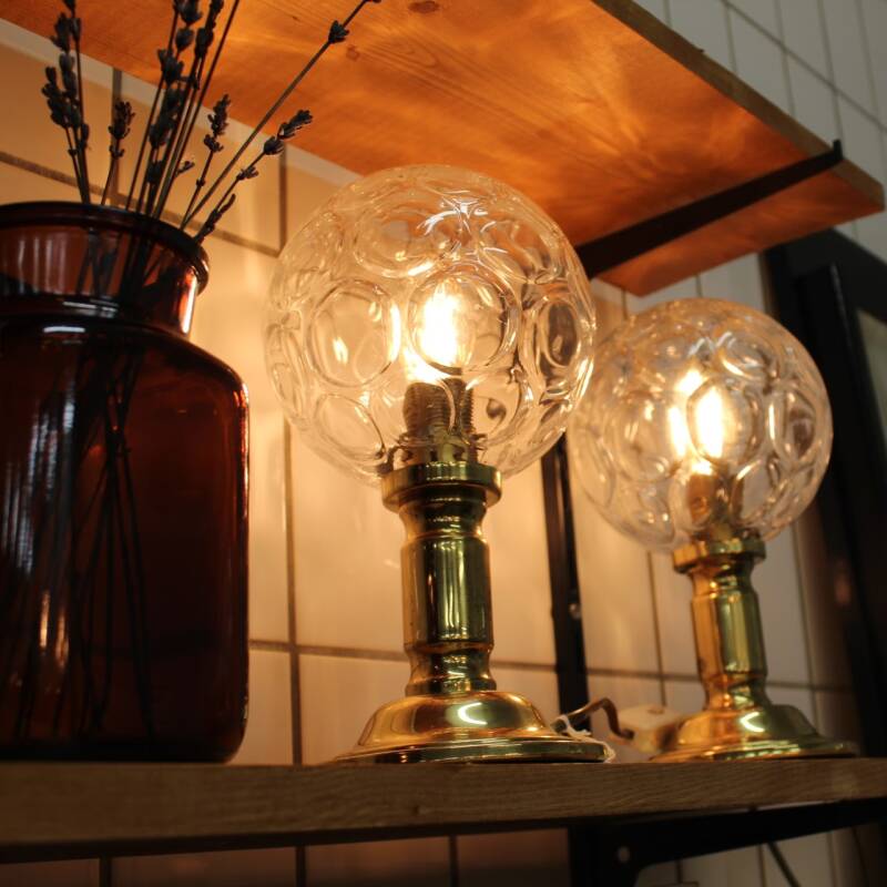 Vintage tafellamp handgeblazen
