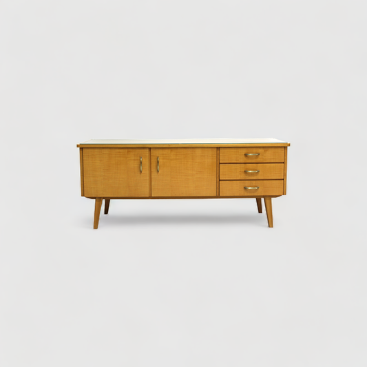 Vintage low sideboard, TV cabinet, cupboard - mid century | 00883