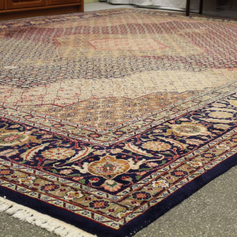 Vintage Perzisch tapijt donkerblauw - (411 x 300 cm)