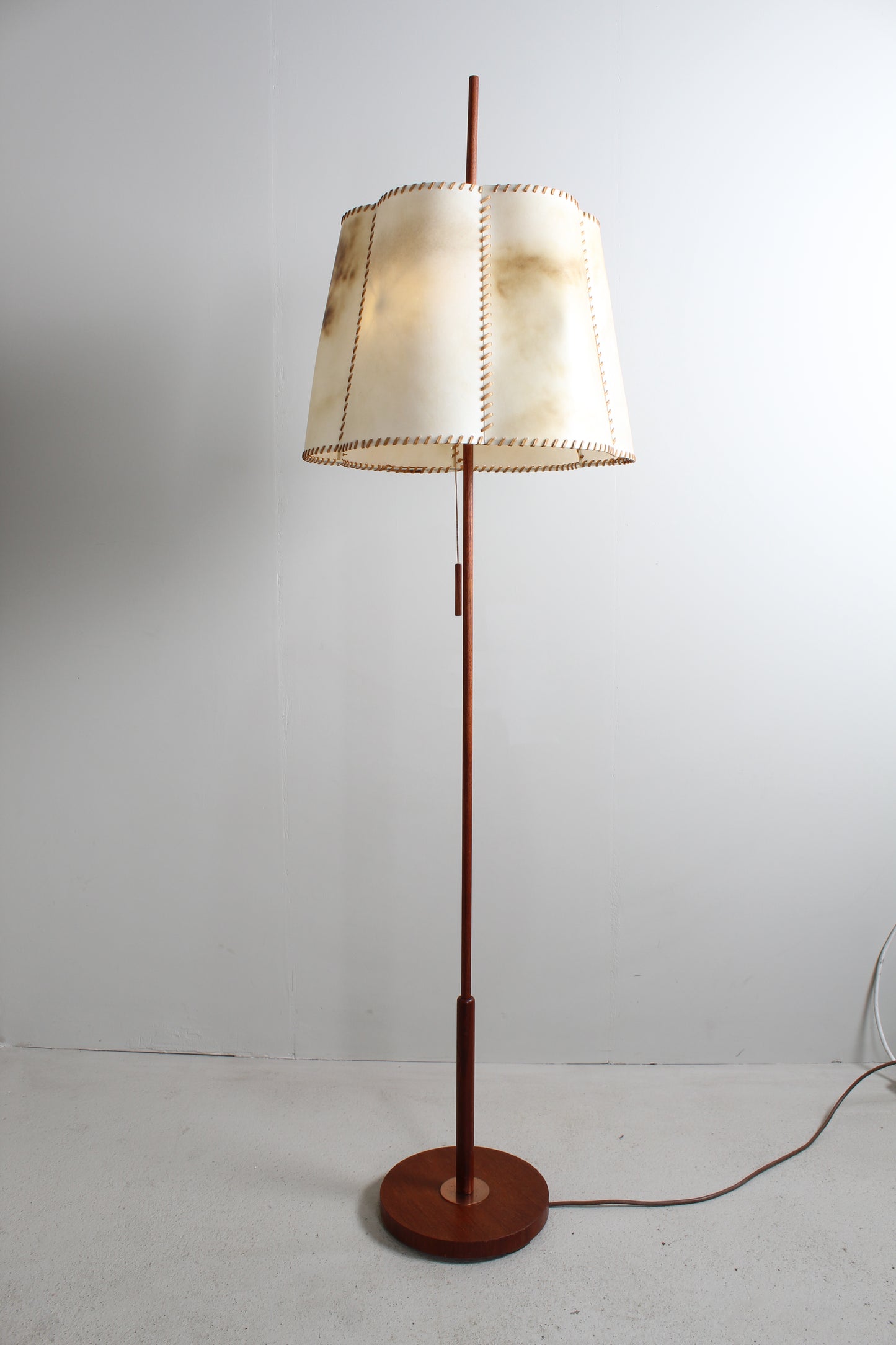 Vintage Deense Vloerlamp teak