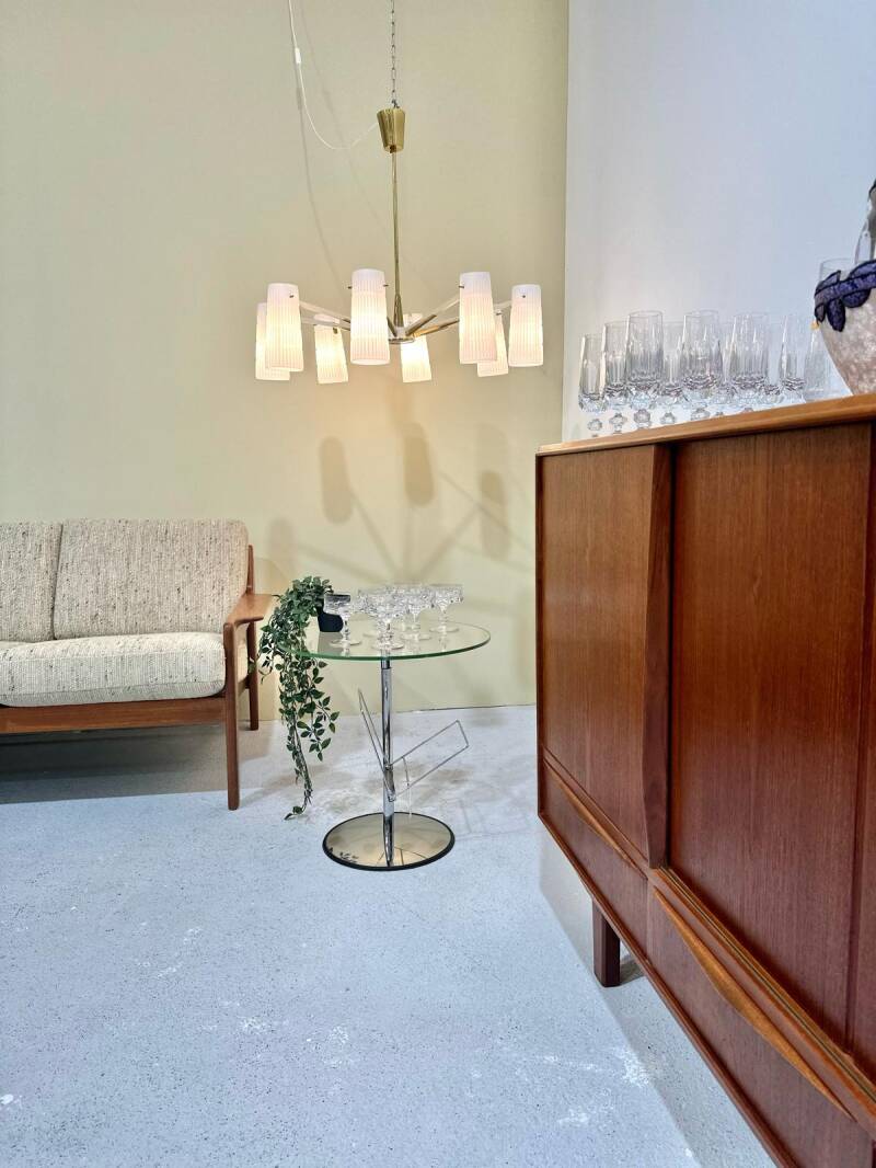 Vintage brass pendant lamp 8-arms | 01019