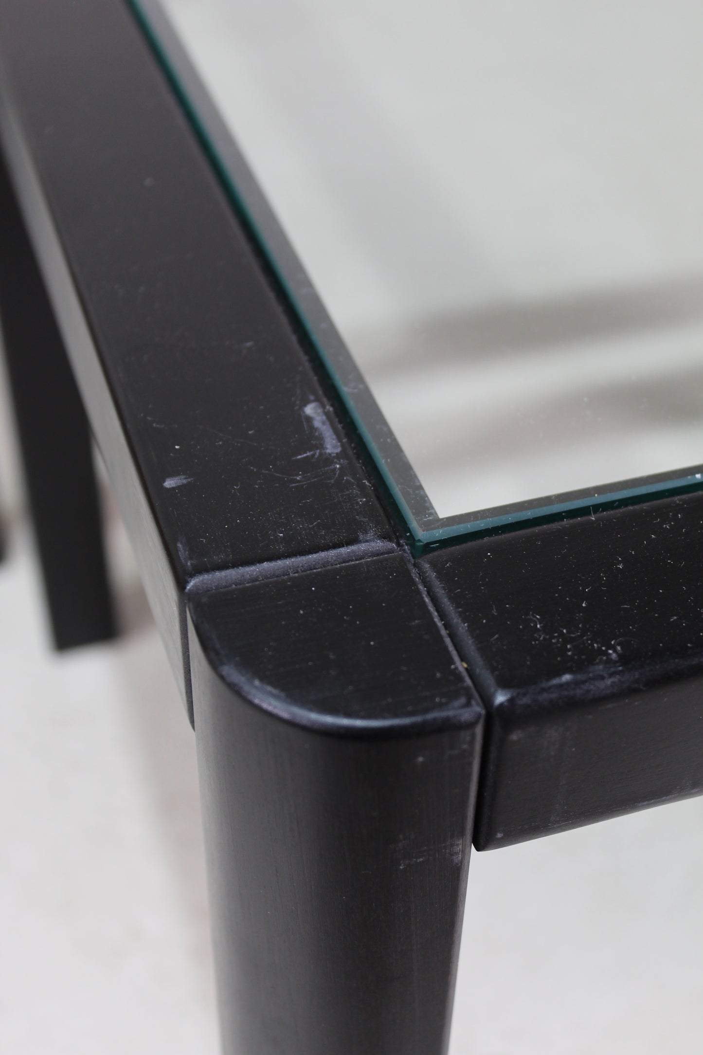 Vintage salontafel set, zwarte nesting tables