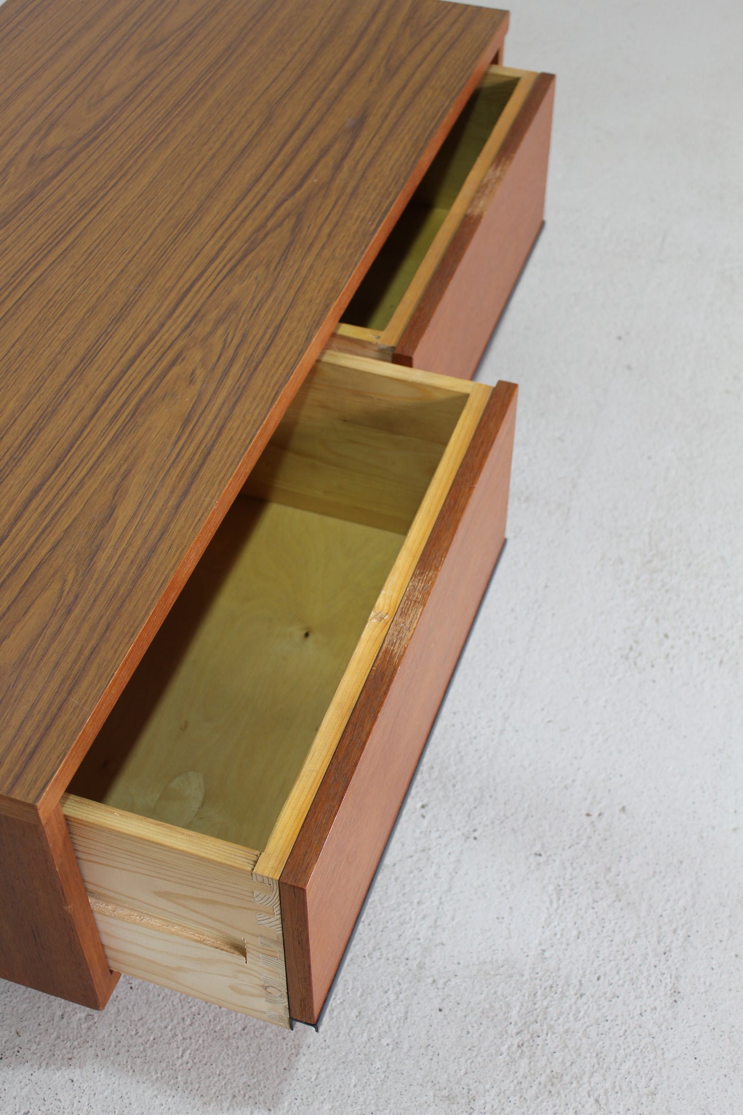 Vintage set zwevende kast, consoletafel